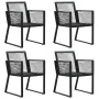 Garden dining set 5 pieces black PVC rattan by vidaXL, Garden sets - Ref: Foro24-3156544, Price: 463,51 €, Discount: %