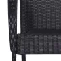 7-piece black synthetic rattan garden dining set by vidaXL, Garden sets - Ref: Foro24-3156669, Price: 448,22 €, Discount: %