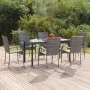 Garten-Essgruppe 7-teilig aus grauem synthetischem Rattan von vidaXL, Gartensets - Ref: Foro24-3156665, Preis: 399,84 €, Raba...