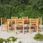 7-piece solid teak wood garden dining set by vidaXL, Garden sets - Ref: Foro24-3157191, Price: 805,99 €, Discount: %