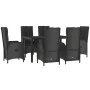 7-piece garden dining set with black synthetic rattan cushions by vidaXL, Garden sets - Ref: Foro24-3185066, Price: 1,00 €, D...