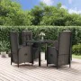 5-piece garden furniture set with black synthetic rattan cushions by vidaXL, Garden sets - Ref: Foro24-3185060, Price: 731,93...