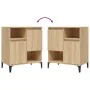 Aparadores 2 uds madera contrachapada roble Sonoma 60x35x70 cm de vidaXL, Aparadores - Ref: Foro24-3185730, Precio: 166,88 €,...