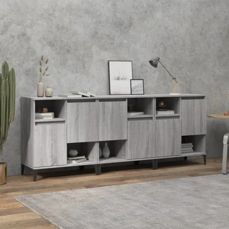 Sideboards 3 Stück Sonoma graues Sperrholz 60x35x70 cm von vidaXL, Sideboards - Ref: Foro24-3185749, Preis: 182,27 €, Rabatt: %