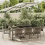 9-teiliges Garten-Esszimmerset und Kissen synthetisches Rattangrau von vidaXL, Gartensets - Ref: Foro24-3184986, Preis: 620,7...