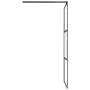 Shower screen with ESG glass and black aluminum shelf 80x195 cm by vidaXL, Shower walls and screens - Ref: Foro24-3185450, Pr...