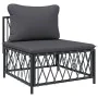 Garden furniture set 4 pieces and anthracite gray steel cushions by vidaXL, Garden sets - Ref: Foro24-3186821, Price: 332,51 ...