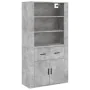 Concrete gray plywood tall sideboard by vidaXL, Sideboards - Ref: Foro24-3185379, Price: 146,99 €, Discount: %