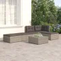 5-piece garden furniture set and gray synthetic rattan cushions by vidaXL, Garden sets - Ref: Foro24-3187188, Price: 381,33 €...