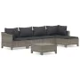 6-piece garden furniture set and gray synthetic rattan cushions by vidaXL, Garden sets - Ref: Foro24-3187271, Price: 383,68 €...