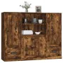 Hohes Sideboard, 3-teilig, geräuchertes Eichensperrholz von vidaXL, Sideboards - Ref: Foro24-3185316, Preis: 195,51 €, Rabatt: %