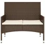 2-seater garden bench with brown synthetic rattan cushions by vidaXL, garden benches - Ref: Foro24-319487, Price: 85,97 €, Di...