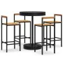 Bar table and garden stools 5 pieces acacia wood PE rattan black by vidaXL, Garden sets - Ref: Foro24-3187720, Price: 252,51 ...