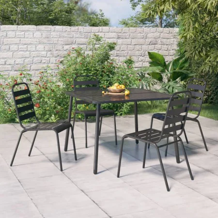 5-piece anthracite gray steel garden dining set by vidaXL, Garden sets - Ref: Foro24-3187989, Price: 291,09 €, Discount: %