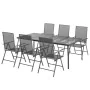 7-piece anthracite gray steel garden dining set by vidaXL, Garden sets - Ref: Foro24-3187983, Price: 479,40 €, Discount: %