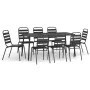 Garden dining set 9 pieces anthracite gray steel by vidaXL, Garden sets - Ref: Foro24-3187994, Price: 514,49 €, Discount: %