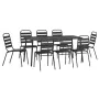 Garden dining set 9 pieces anthracite gray steel by vidaXL, Garden sets - Ref: Foro24-3187994, Price: 514,49 €, Discount: %