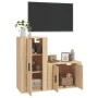 2 Stück TV-Möbelset Sonoma Eiche Sperrholz von vidaXL, TV-Möbel - Ref: Foro24-3188457, Preis: 90,31 €, Rabatt: %