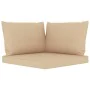 8-piece garden furniture set with beige cushions by vidaXL, Garden sets - Ref: Foro24-3067527, Price: 512,66 €, Discount: %