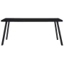 Black tempered glass dining table 160x80x75 cm by vidaXL, Kitchen and dining tables - Ref: Foro24-281874, Price: 156,96 €, Di...