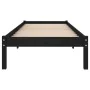 Solid black pine wood bed frame 90x200 cm by vidaXL, Beds and slatted bases - Ref: Foro24-810006, Price: 74,91 €, Discount: %