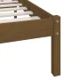 Solid pine wood bed frame honey brown 200x200 cm by vidaXL, Beds and slatted bases - Ref: Foro24-810170, Price: 83,33 €, Disc...