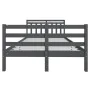 Gray solid wood bed frame 4FT small double 120x190 cm by vidaXL, Beds and slatted bases - Ref: Foro24-3100626, Price: 155,93 ...