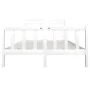 Weißer Massivholzbettrahmen 140x190 cm von vidaXL, Betten und Lattenroste - Ref: Foro24-3100700, Preis: 130,58 €, Rabatt: %