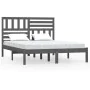 Solid gray pine wood bed frame 120x200 cm by vidaXL, Beds and slatted bases - Ref: Foro24-3101020, Price: 141,34 €, Discount: %