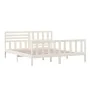 Super king white solid wood bed frame 180x200 cm by vidaXL, Beds and slatted bases - Ref: Foro24-3101169, Price: 185,55 €, Di...