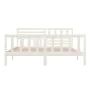 Super king white solid wood bed frame 180x200 cm by vidaXL, Beds and slatted bases - Ref: Foro24-3101169, Price: 185,55 €, Di...