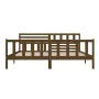 Honey brown solid wood bed frame 200x200 cm by vidaXL, Beds and slatted bases - Ref: Foro24-3101176, Price: 187,60 €, Discoun...