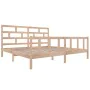 Solid pine wood bed frame 200x200 cm by vidaXL, Beds and slatted bases - Ref: Foro24-3101368, Price: 147,00 €, Discount: %