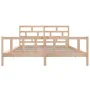 Solid pine wood bed frame 200x200 cm by vidaXL, Beds and slatted bases - Ref: Foro24-3101368, Price: 147,00 €, Discount: %