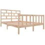 Estructura de cama madera maciza de pino 150x200 cm de vidaXL, Camas y somieres - Ref: Foro24-3101353, Precio: 150,60 €, Desc...