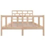 Estructura de cama madera maciza de pino 150x200 cm de vidaXL, Camas y somieres - Ref: Foro24-3101353, Precio: 150,60 €, Desc...