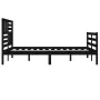 Black solid wood bed frame 200x200 cm by vidaXL, Beds and slatted bases - Ref: Foro24-3101112, Price: 189,17 €, Discount: %