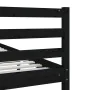 Black solid wood bed frame 200x200 cm by vidaXL, Beds and slatted bases - Ref: Foro24-3101112, Price: 189,17 €, Discount: %