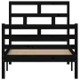 Solid black pine wood bed frame 90x200 cm by vidaXL, Beds and slatted bases - Ref: Foro24-3101272, Price: 125,04 €, Discount: %