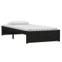 Black solid wood single bed frame 90x190 cm by vidaXL, Beds and slatted bases - Ref: Foro24-814918, Price: 87,64 €, Discount: %