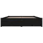 Bed frame with drawers black 140x200 cm by vidaXL, Beds and slatted bases - Ref: Foro24-3103517, Price: 270,94 €, Discount: %