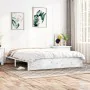 White solid wood bed frame 200x200 cm by vidaXL, Beds and slatted bases - Ref: Foro24-815065, Price: 142,89 €, Discount: %