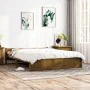 Solid wood bed frame King honey brown 150x200 cm by vidaXL, Beds and slatted bases - Ref: Foro24-815052, Price: 135,74 €, Dis...