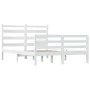 Solid white pine wood bed frame 140x200 cm by vidaXL, Beds and slatted bases - Ref: Foro24-3103714, Price: 128,90 €, Discount: %