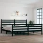 Solid black pine wood bed frame 200x200 cm by vidaXL, Beds and slatted bases - Ref: Foro24-3103737, Price: 163,68 €, Discount: %