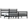 Solid black pine wood bed frame 200x200 cm by vidaXL, Beds and slatted bases - Ref: Foro24-3103737, Price: 163,68 €, Discount: %