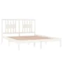 Solid white pine wood bed frame 140x200 cm by vidaXL, Beds and slatted bases - Ref: Foro24-3104064, Price: 137,92 €, Discount: %