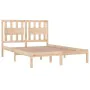 Solid pine wood bed frame 120x200 cm by vidaXL, Beds and slatted bases - Ref: Foro24-3103928, Price: 110,23 €, Discount: %