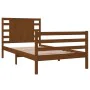 Solid pine wood bed frame honey brown 100x200 cm by vidaXL, Beds and slatted bases - Ref: Foro24-3104276, Price: 127,28 €, Di...