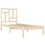 Solid pine wood bed frame 100x200 cm by vidaXL, Beds and slatted bases - Ref: Foro24-3104533, Price: 80,42 €, Discount: %